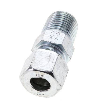 1/2'' NPT Male x 12S Zinc plated Steel Straight Cutting Ring 630 Bar DIN 2353