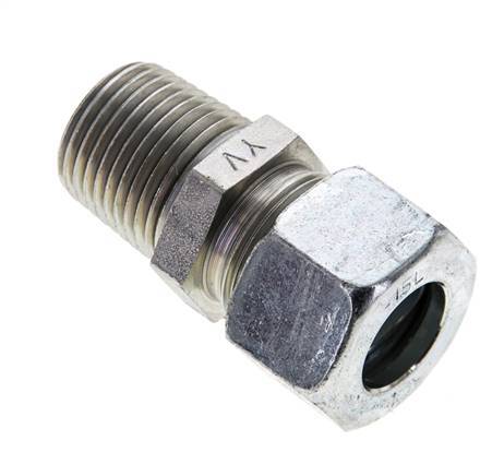 1/2'' NPT Male x 15L Zinc plated Steel Straight Cutting Ring 315 Bar DIN 2353