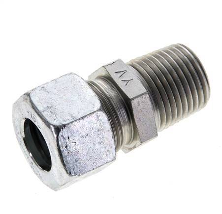 1/2'' NPT Male x 15L Zinc plated Steel Straight Cutting Ring 315 Bar DIN 2353