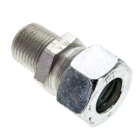 1/2'' NPT Male x 18L Zinc plated Steel Straight Cutting Ring 315 Bar DIN 2353