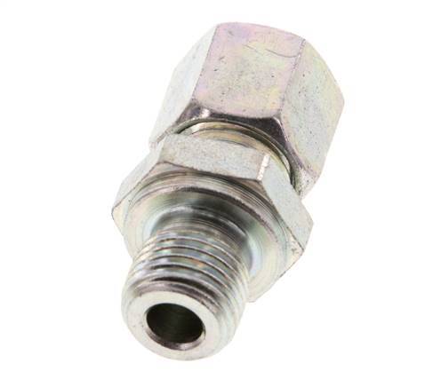 G 1/4'' Male x 8L Zinc plated Steel Straight Cutting Ring 315 Bar DIN 2353 [2 Pieces]