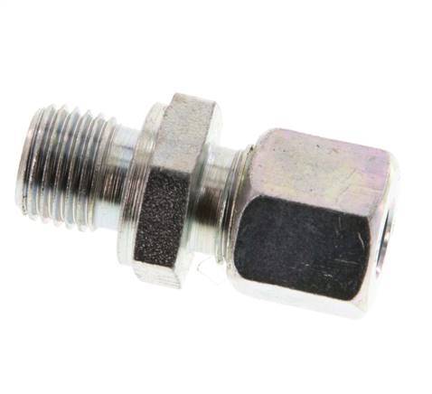 G 1/4'' Male x 8L Zinc plated Steel Straight Cutting Ring 315 Bar DIN 2353 [2 Pieces]
