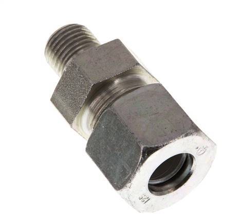G 1/4'' Male x 12S Zinc plated Steel Straight Cutting Ring 630 Bar DIN 2353