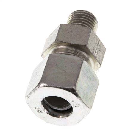 G 1/4'' Male x 12S Zinc plated Steel Straight Cutting Ring 630 Bar DIN 2353