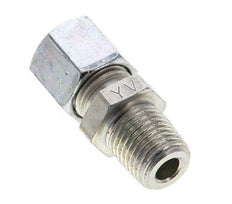 1/4'' NPT Male x 8L Zinc plated Steel Straight Cutting Ring 315 Bar DIN 2353 [2 Pieces]