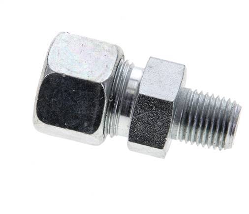 1/4'' NPT Male x 12S Zinc plated Steel Straight Cutting Ring 630 Bar DIN 2353