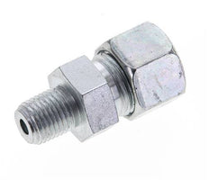 1/4'' NPT Male x 12S Zinc plated Steel Straight Cutting Ring 630 Bar DIN 2353