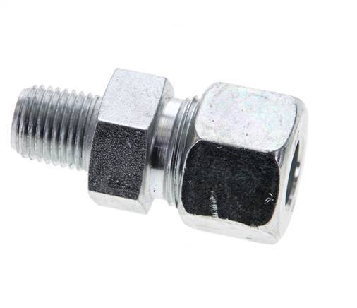 1/4'' NPT Male x 12S Zinc plated Steel Straight Cutting Ring 630 Bar DIN 2353