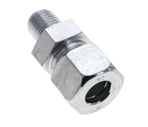 1/4'' NPT Male x 12S Zinc plated Steel Straight Cutting Ring 630 Bar DIN 2353