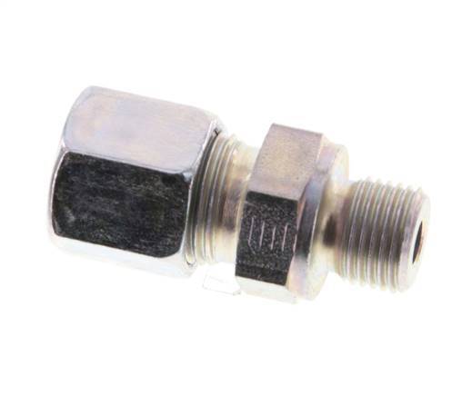 G 1/8'' Male x 8LL Zinc plated Steel Straight Cutting Ring 100 Bar DIN 2353