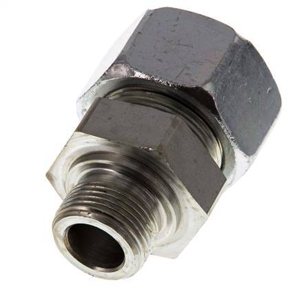 G 3/4'' Male x 25S Zinc plated Steel Straight Cutting Ring 400 Bar DIN 2353