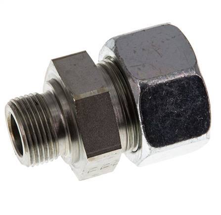 G 3/4'' Male x 25S Zinc plated Steel Straight Cutting Ring 400 Bar DIN 2353