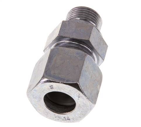 G 3/8'' Male x 14S Zinc plated Steel Straight Cutting Ring 630 Bar DIN 2353