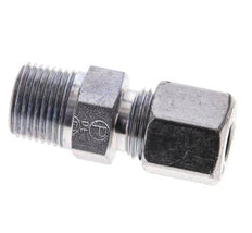 3/8'' NPT Male x 8S Zinc plated Steel Straight Cutting Ring 630 Bar DIN 2353