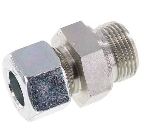 G 1'' Male x 20S Zinc plated Steel Straight Cutting Ring 400 Bar DIN 2353