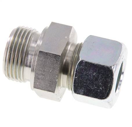 G 1'' Male x 20S Zinc plated Steel Straight Cutting Ring 400 Bar DIN 2353