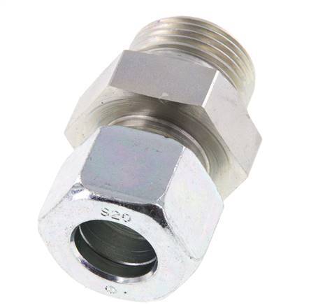 G 1'' Male x 20S Zinc plated Steel Straight Cutting Ring 400 Bar DIN 2353