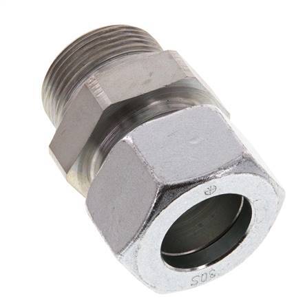 G 1 1/4'' Male x 30S Zinc plated Steel Straight Cutting Ring 400 Bar DIN 2353