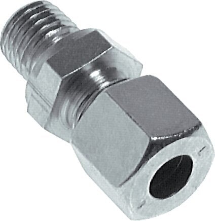 G 1/4'' Male x 8L Zinc plated Steel Straight Cutting Ring 315 Bar DIN 2353 [2 Pieces]