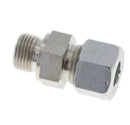 M18x1.5 Male x 12S Zinc plated Steel Straight Cutting Ring 630 Bar DIN 2353 [2 Pieces]