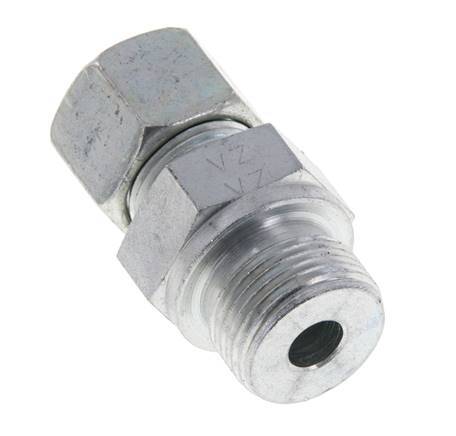 M22x1.5 Male x 12S Zinc plated Steel Straight Cutting Ring 630 Bar DIN 2353