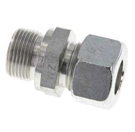 M22x1.5 Male x 15L Zinc plated Steel Straight Cutting Ring 315 Bar DIN 2353