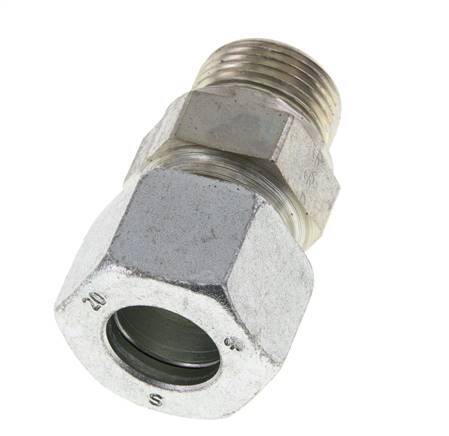 M27x2 Male x 20S Zinc plated Steel Straight Cutting Ring 400 Bar DIN 2353