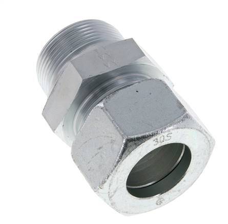 M42x2 Male x 30S Zinc plated Steel Straight Cutting Ring 400 Bar DIN 2353