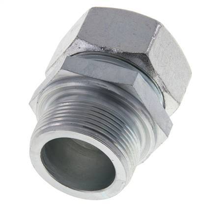 M42x2 Male x 35L Zinc plated Steel Straight Cutting Ring 160 Bar DIN 2353