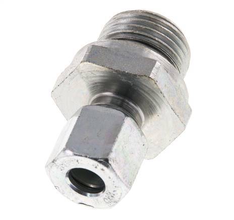 G 1/2'' Male x 8L Zinc plated Steel Straight Cutting Ring with FKM Seal 315 Bar DIN 2353