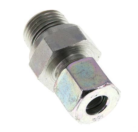 G 1/2'' Male x 10S Zinc plated Steel Straight Cutting Ring with FKM Seal 630 Bar DIN 2353