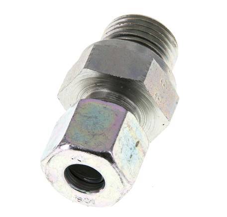 G 1/2'' Male x 10S Zinc plated Steel Straight Cutting Ring with FKM Seal 630 Bar DIN 2353