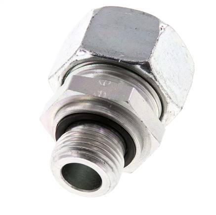 G 1/2'' Male x 22L Zinc plated Steel Straight Cutting Ring with FKM Seal 160 Bar DIN 2353