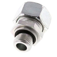 G 1/2'' Male x 22L Zinc plated Steel Straight Cutting Ring with FKM Seal 160 Bar DIN 2353