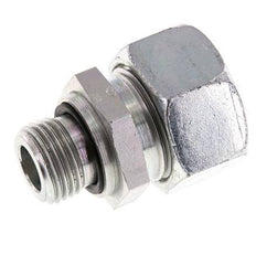 G 1/2'' Male x 22L Zinc plated Steel Straight Cutting Ring with FKM Seal 160 Bar DIN 2353