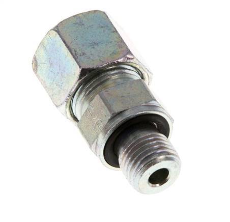 G 1/4'' Male x 10S Zinc plated Steel Straight Cutting Ring with FKM Seal 630 Bar DIN 2353