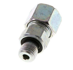 G 1/4'' Male x 10S Zinc plated Steel Straight Cutting Ring with FKM Seal 630 Bar DIN 2353