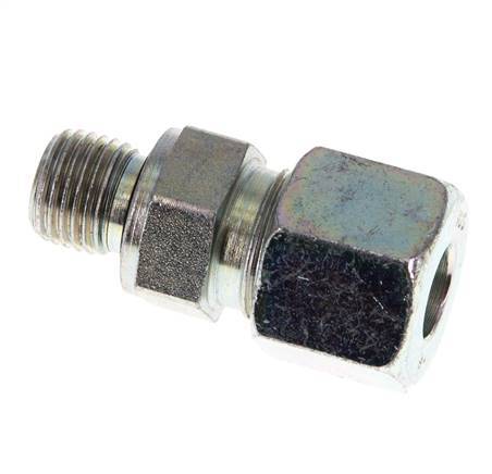 G 1/4'' Male x 10S Zinc plated Steel Straight Cutting Ring with FKM Seal 630 Bar DIN 2353