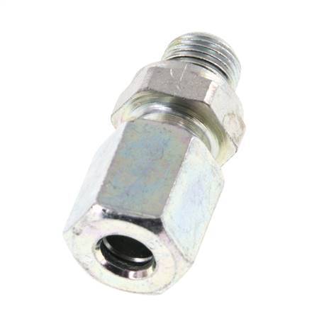 G 1/8'' Male x 6L Zinc plated Steel Straight Cutting Ring with FKM Seal 315 Bar DIN 2353 [2 Pieces]