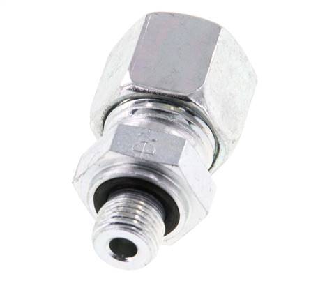 G 1/8'' Male x 10L Zinc plated Steel Straight Cutting Ring with FKM Seal 315 Bar DIN 2353