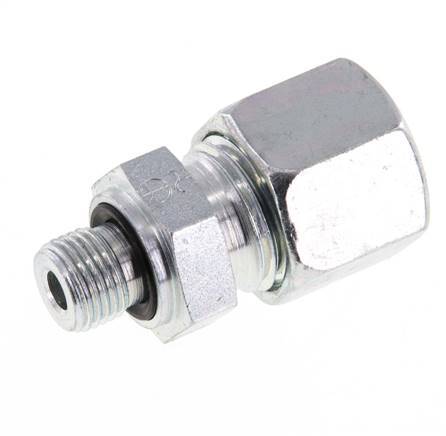 G 1/8'' Male x 10L Zinc plated Steel Straight Cutting Ring with FKM Seal 315 Bar DIN 2353