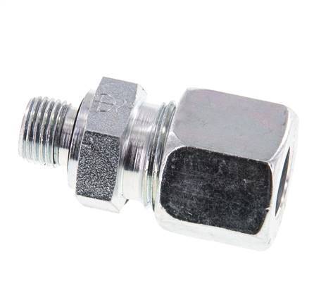 G 1/8'' Male x 10L Zinc plated Steel Straight Cutting Ring with FKM Seal 315 Bar DIN 2353