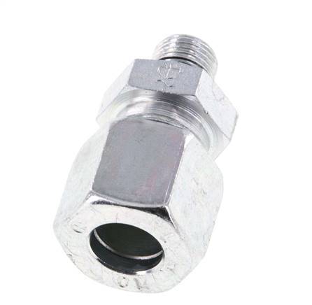 G 1/8'' Male x 10L Zinc plated Steel Straight Cutting Ring with FKM Seal 315 Bar DIN 2353