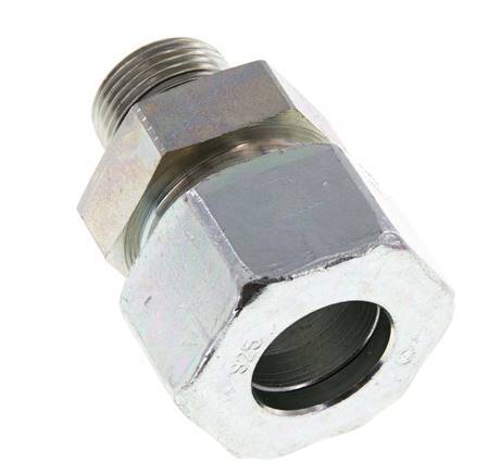 G 3/4'' Male x 25S Zinc plated Steel Straight Cutting Ring with FKM Seal 400 Bar DIN 2353