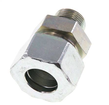 G 3/4'' Male x 25S Zinc plated Steel Straight Cutting Ring with FKM Seal 400 Bar DIN 2353