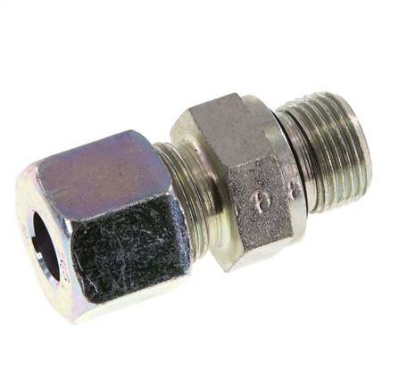 G 3/8'' Male x 10S Zinc plated Steel Straight Cutting Ring with FKM Seal 630 Bar DIN 2353 [2 Pieces]