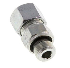 G 3/8'' Male x 12S Zinc plated Steel Straight Cutting Ring with FKM Seal 630 Bar DIN 2353 [2 Pieces]