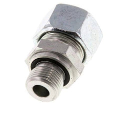 G 3/8'' Male x 15L Zinc plated Steel Straight Cutting Ring with FKM Seal 315 Bar DIN 2353