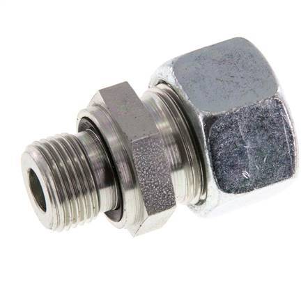 G 3/8'' Male x 15L Zinc plated Steel Straight Cutting Ring with FKM Seal 315 Bar DIN 2353