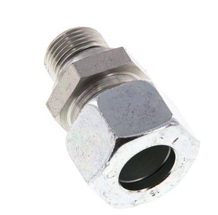 G 3/8'' Male x 15L Zinc plated Steel Straight Cutting Ring with FKM Seal 315 Bar DIN 2353